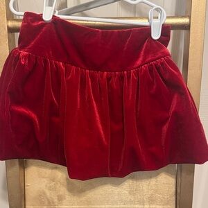 Art Class Red Velvet Skirt